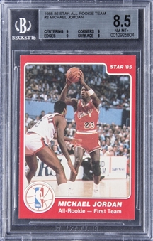 1985-86 Star All-Rookie Team #2 Michael Jordan - BGS NM-MT+ 8.5